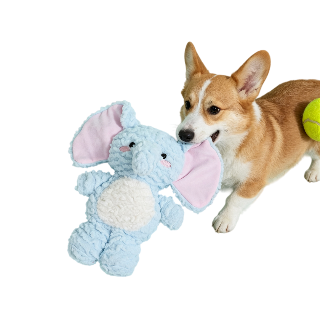 Private Label Fluffy Elephant Plush Pet Toy Dog Crinkle Toys Wholesale