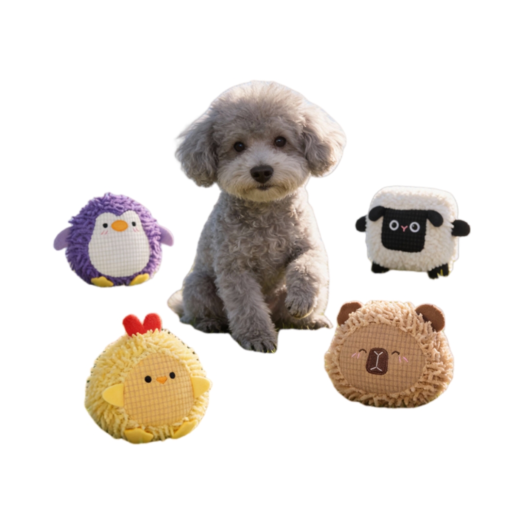 Mop plush custom squeaky dog chewy durable toy wholesale pet toy