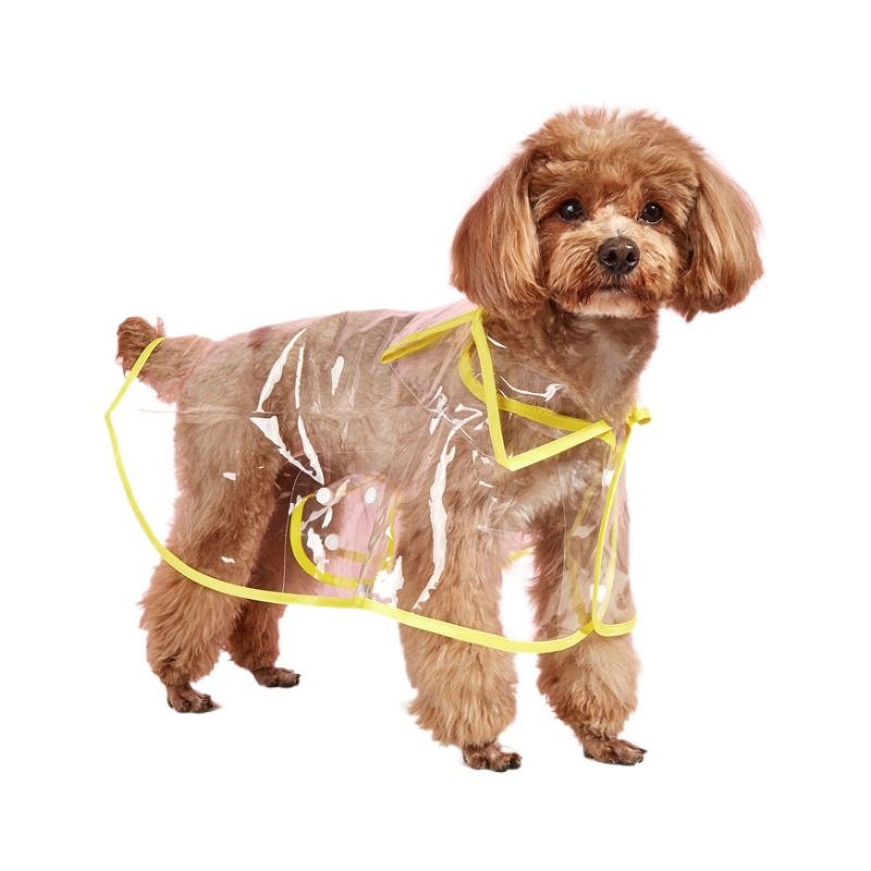 Transparent Waterproof Pet Raincoat Dog Poncho with Custom Logo