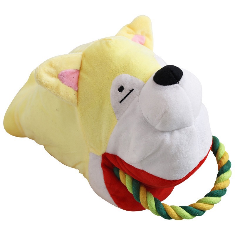 Custom Big-Mouth Animal Pet Plush Rope Dog Chew Interactive Toy