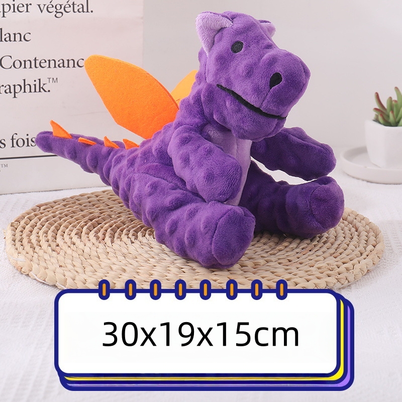 Custom Pet Plush Corduroy Dinosaur Dog Squeaky Toys
