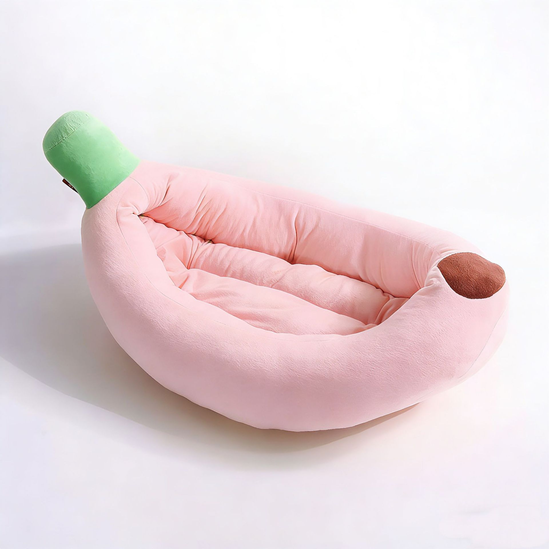 Creative Banana Shape Plush Pet Bed - Cozy Nest for Cat & Small Dog