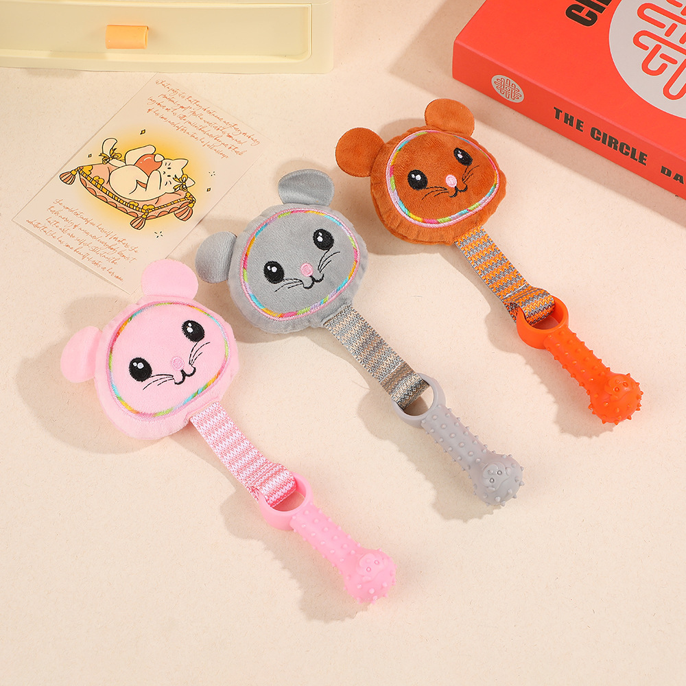 Pet Interactive Toy Custom Plush Monkey Dog Teething Rubber Toy