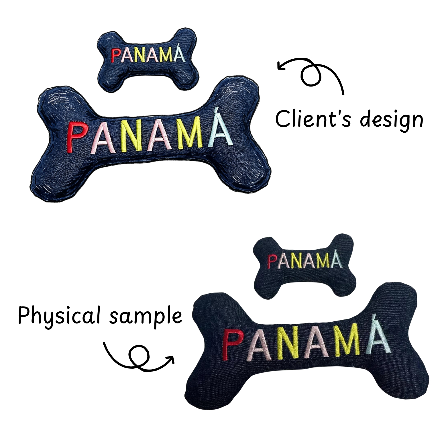 Custom pet toys bone design to physical sample by pet supplies manufacturer