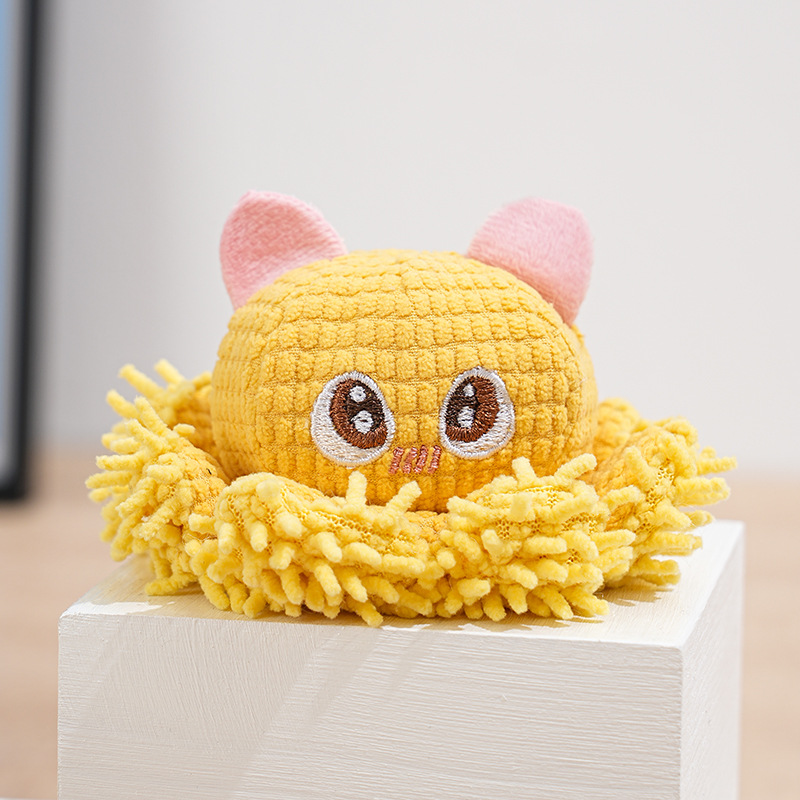 Custom Pet Plush Animal Octopus Dog Squeaky Cat Interactive Toy