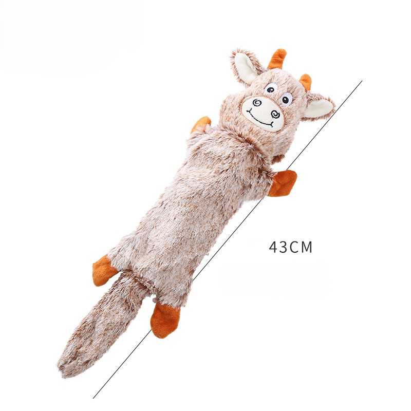 Custom Fluffy Farm Animal Pet Squeaky Plush Dog Chew Toy