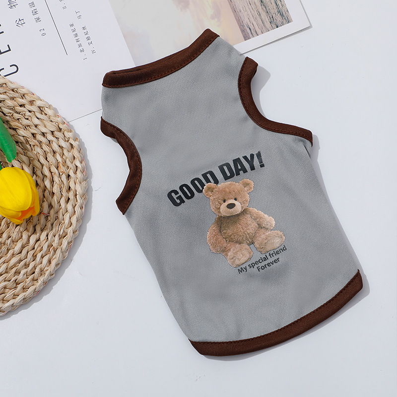 Casual Vintage Custom Printing Pet Sleeveless Vest Dog Tank Top