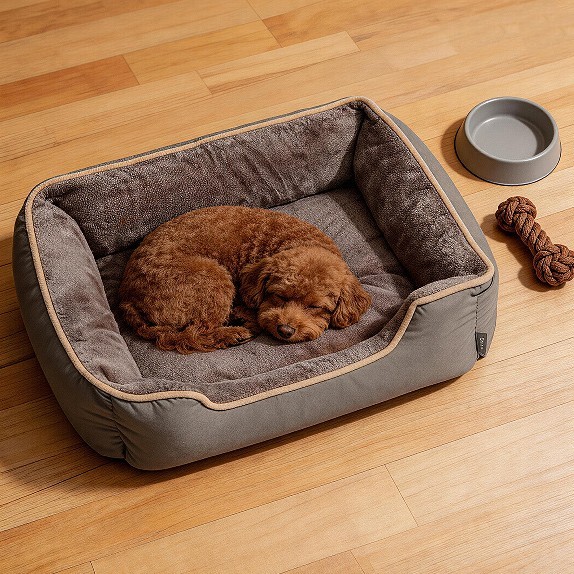 Custom Logo Plush Soft Velvet Pet Bed Dog Sleeping Sofa