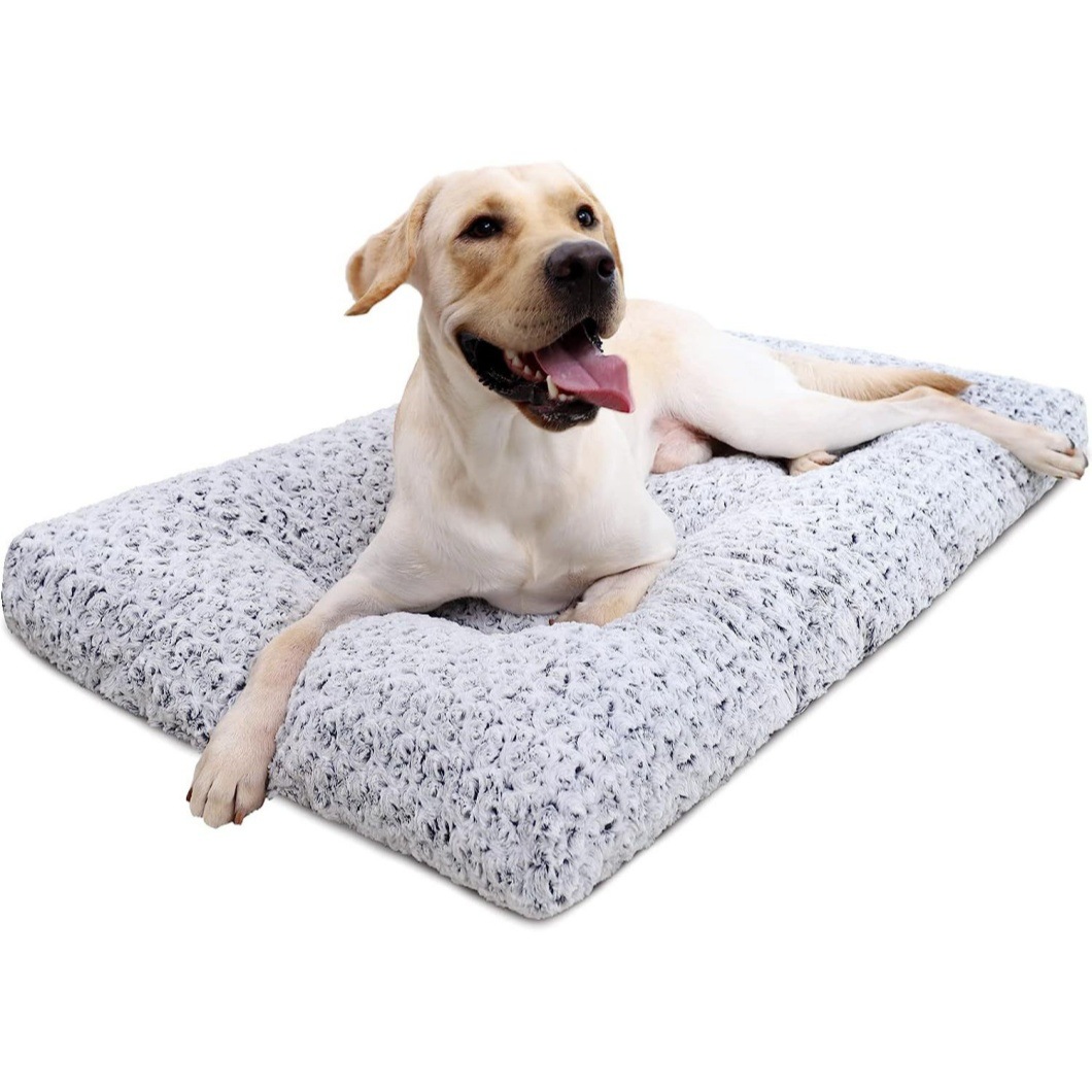 Wholesale Custom Pet Soft Rose Plush Fleece Dog Bed Mat