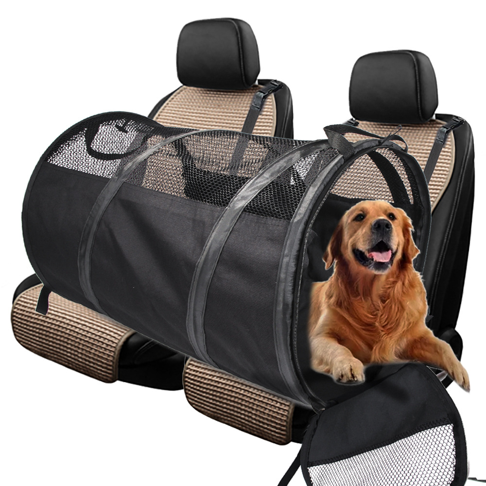 Custom Logo Cylindrical Backseat Dog Travel Tunnel Pet Car Seat