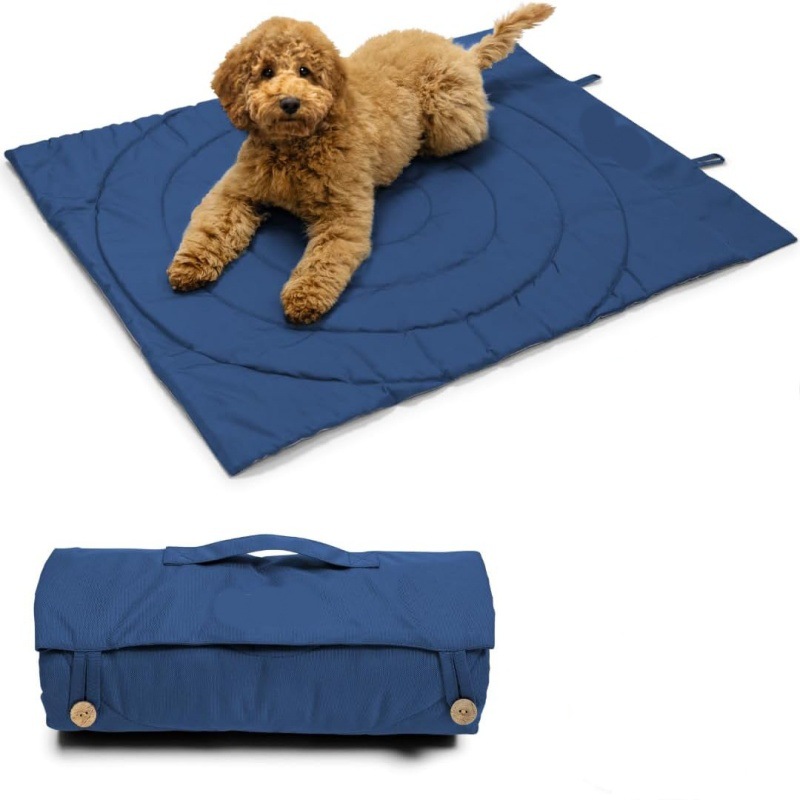 Custom Portable Roll-Up Travel Dog Mat Waterproof Outdoor Bed