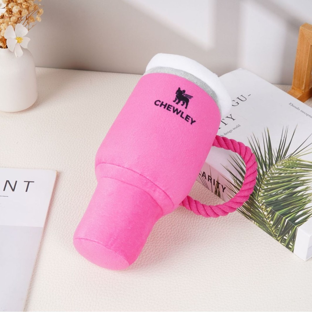 Creative Pet Plush Large Water Cup Custom Dog Chew Rope Toy