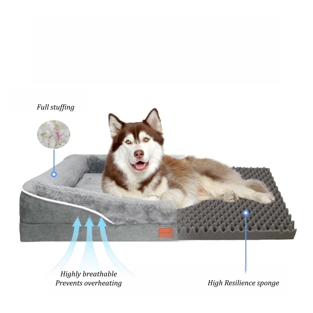 Wholesale Luxury Plush Soft Dog Anti-slip Bed Custom for All Breed Dog