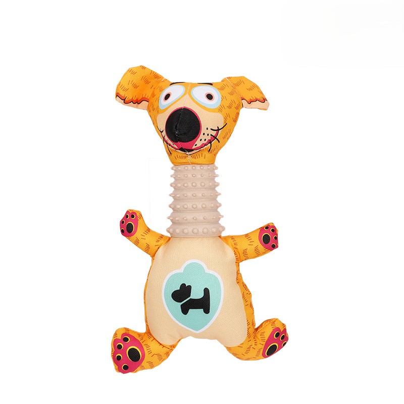 Custom Printing Pet Plush Long-Neck Animal Dog Chew Teething Rubber Toy