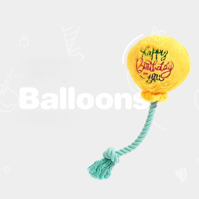 Pet Birthday Gift Custom Plush Cake Dog Interactive Rope Toy