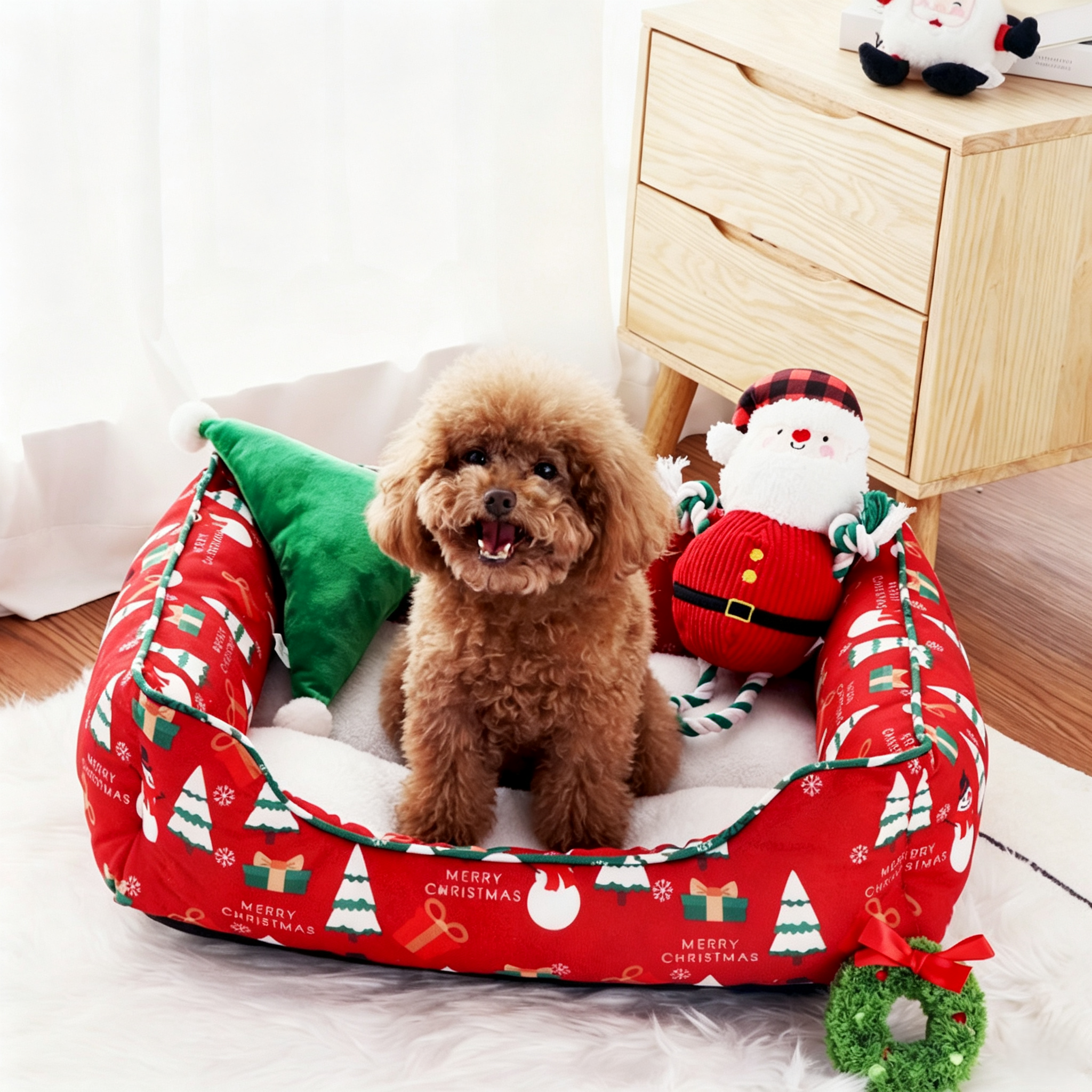 Custom Pet Sofa Plush Windproof Warm Winter Dog Bed