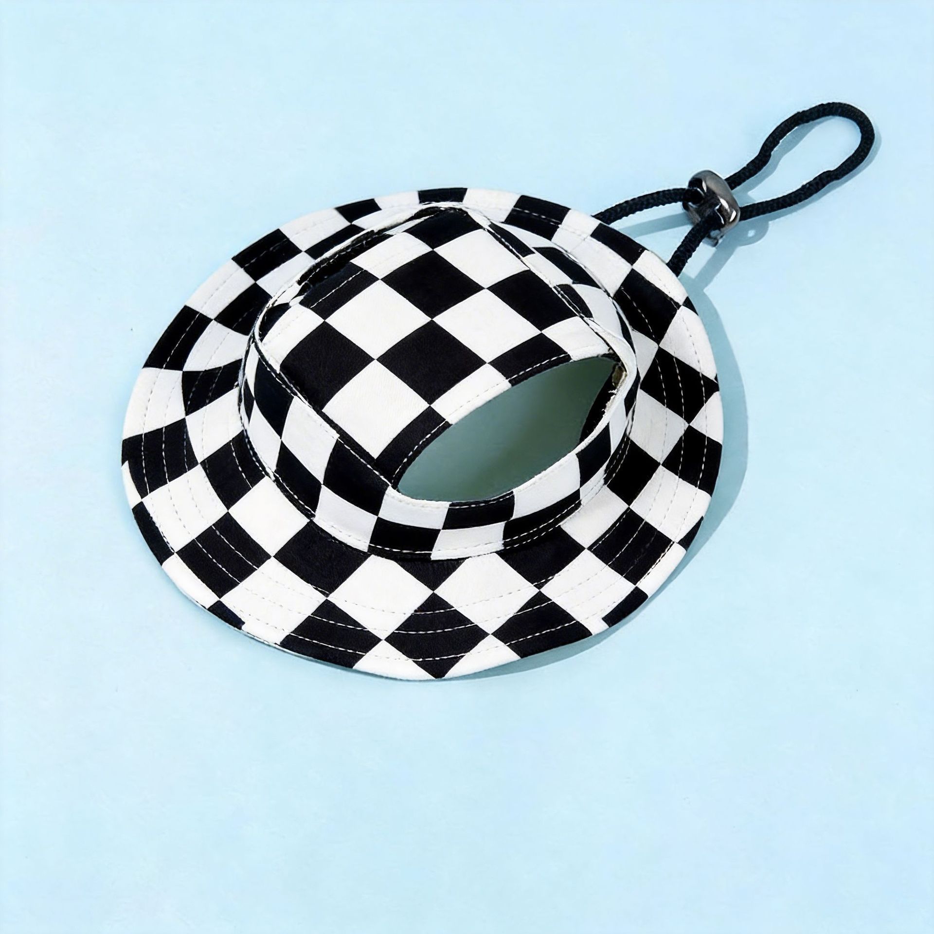 Custom Printing Adjustable Sun-Protection Pet Dog Cat Hat with Ear Holes