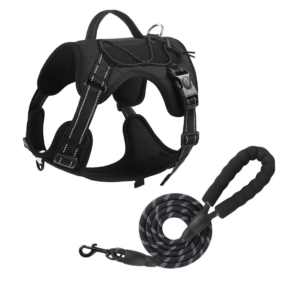 Reflective No Pull Dog Harness With Rope Leash Walking Pet Supplies