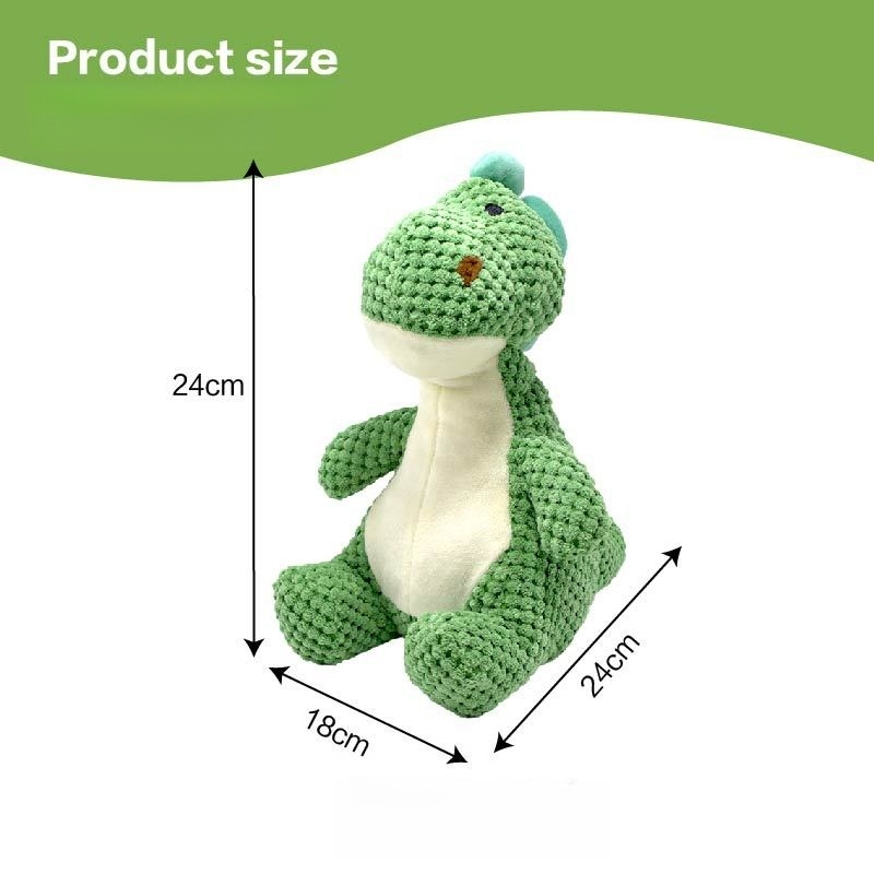 Custom Pet Plush Corduroy Dinosaur Dog Interactive Chew Squeaky Toy