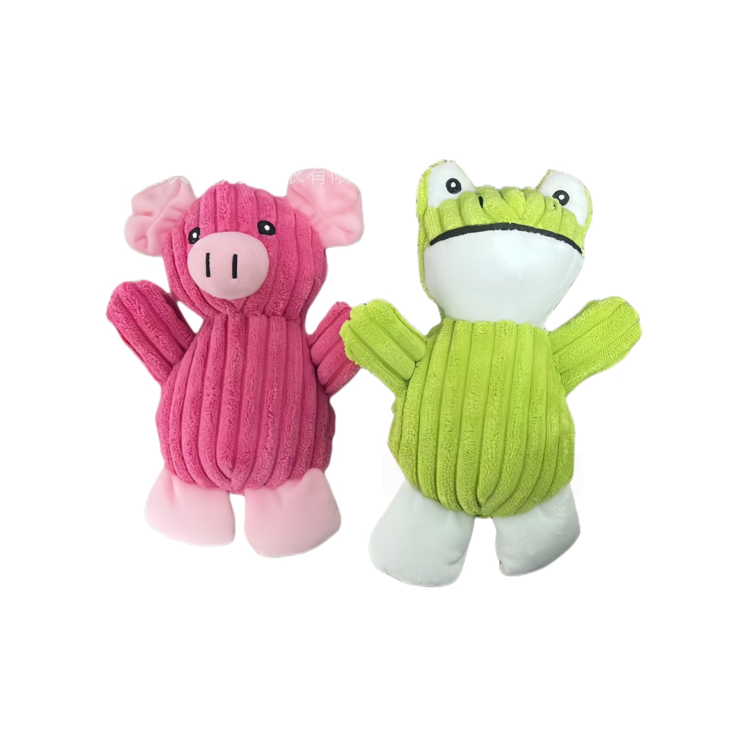 Private Label Rabbit Frog Plush Pet Squeaky Toys Manufacture for Small Dog