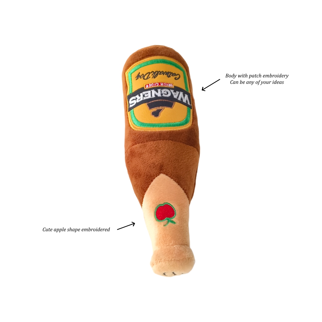 Bottle Stuffed Plush Wholesale Pet Squeaky Toys for Medium Breeds of Dog