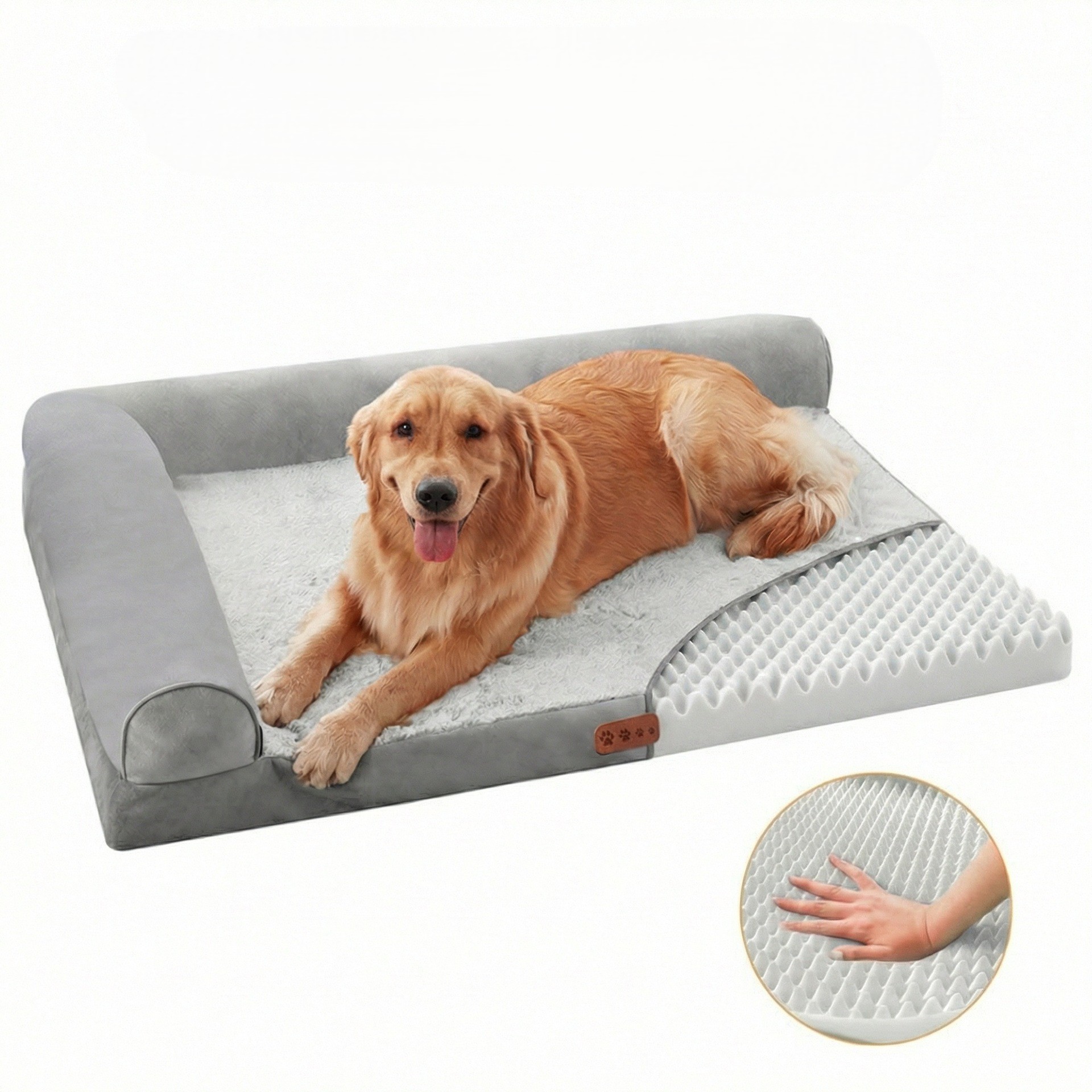 Custom Color Pet Plush Bed Soft Memory Foam Washable Dog Sofa