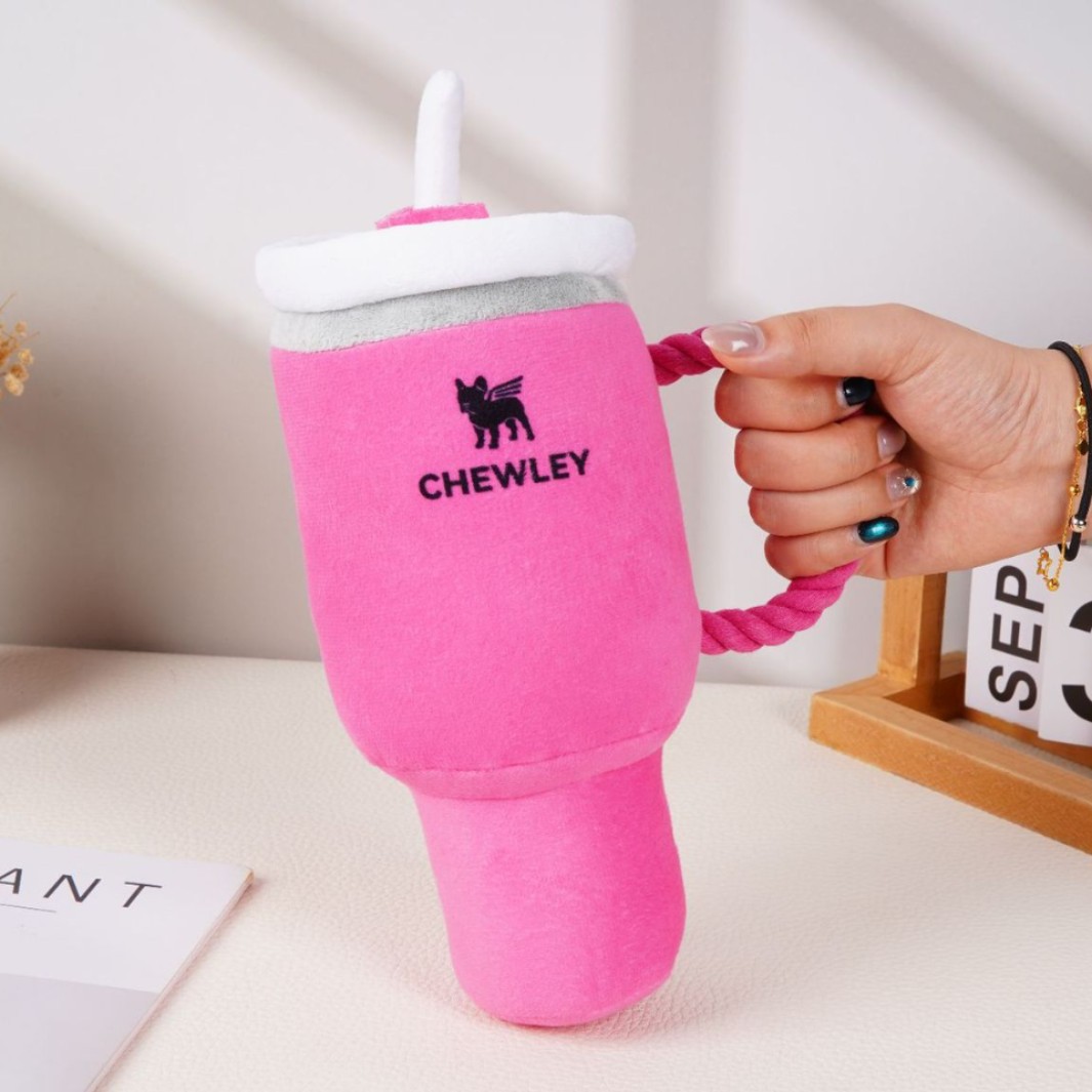 Creative Pet Plush Large Water Cup Custom Dog Chew Rope Toy
