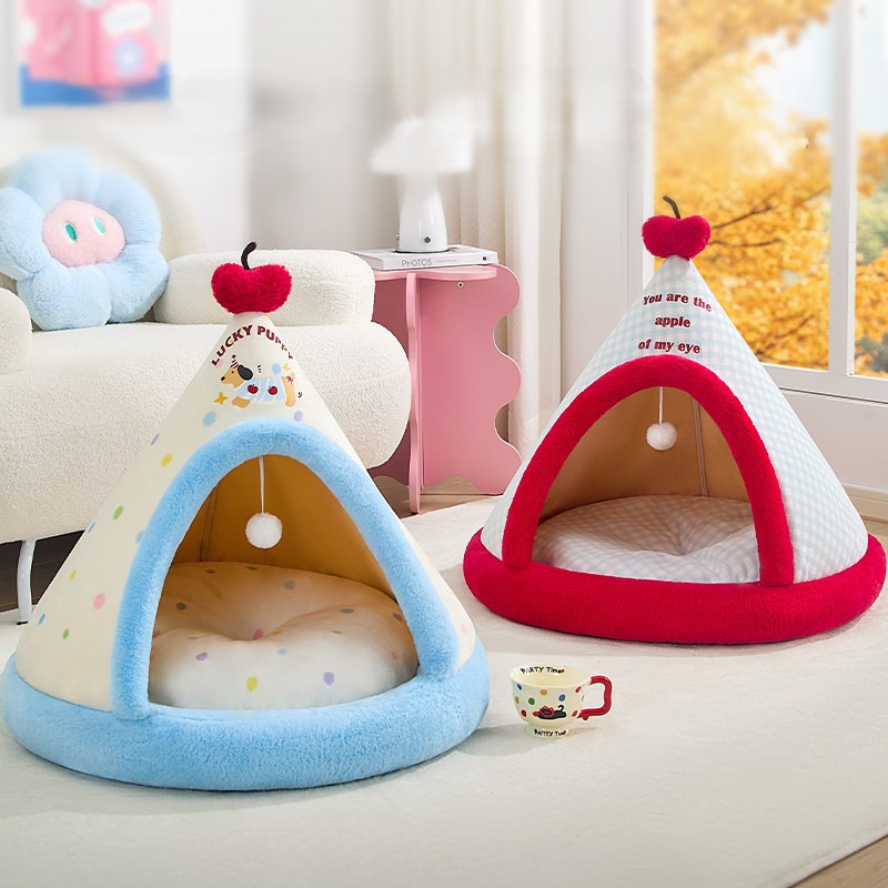 Custom Color Plush Soft Tent Pet Cave Cat Interactive House