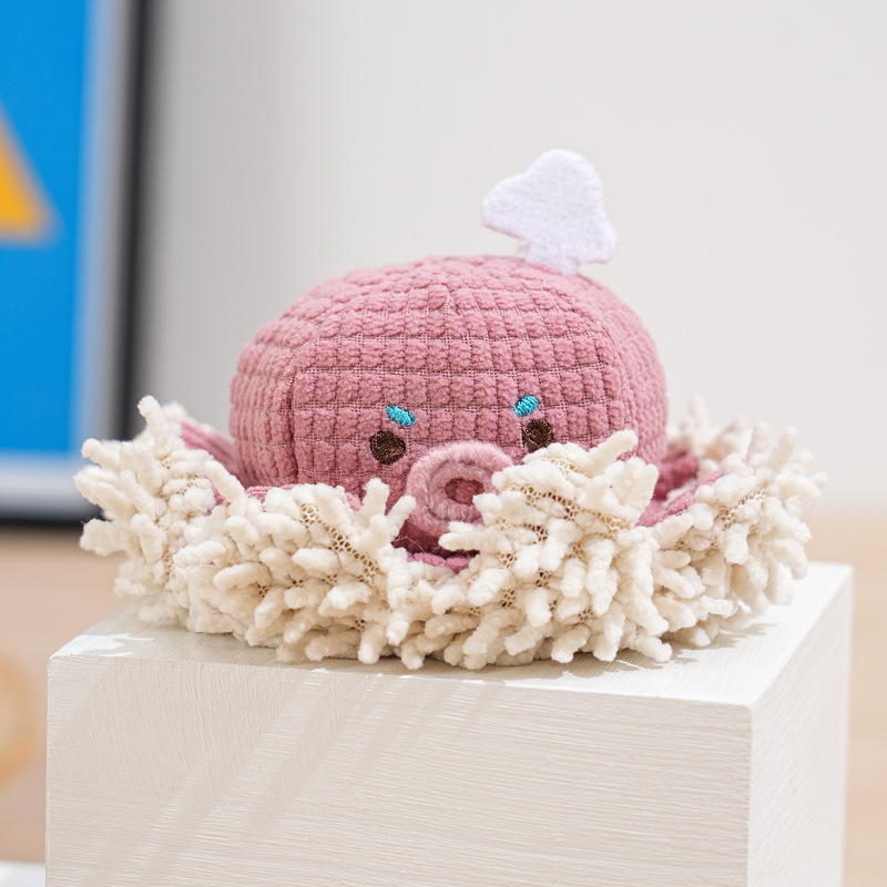Custom Pet Plush Animal Octopus Dog Squeaky Cat Interactive Toy