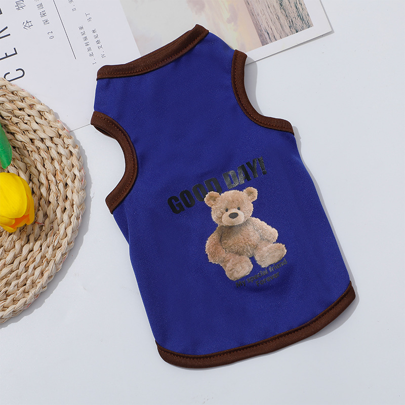 Casual Vintage Custom Printing Pet Sleeveless Vest Dog Tank Top