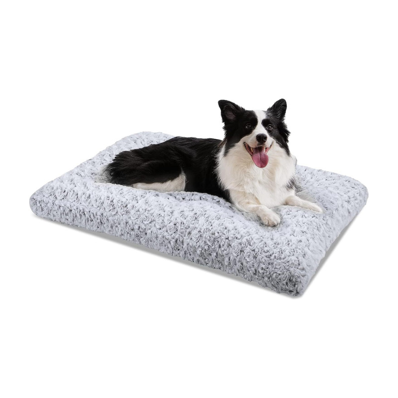 Wholesale Custom Pet Soft Rose Plush Fleece Dog Bed Mat
