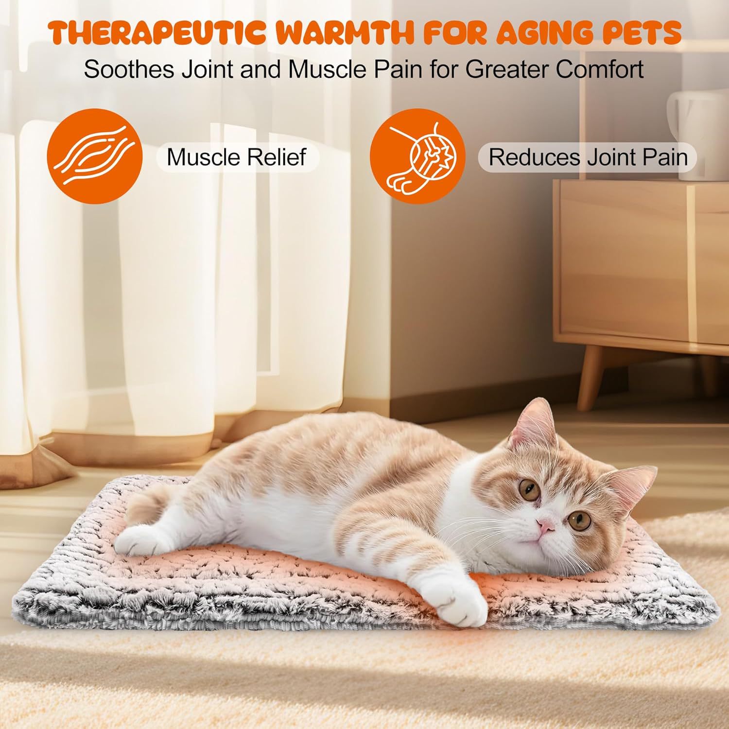 Custom Self-heating Thermal Thick Plush Pet Bed Dog Cozy Mat