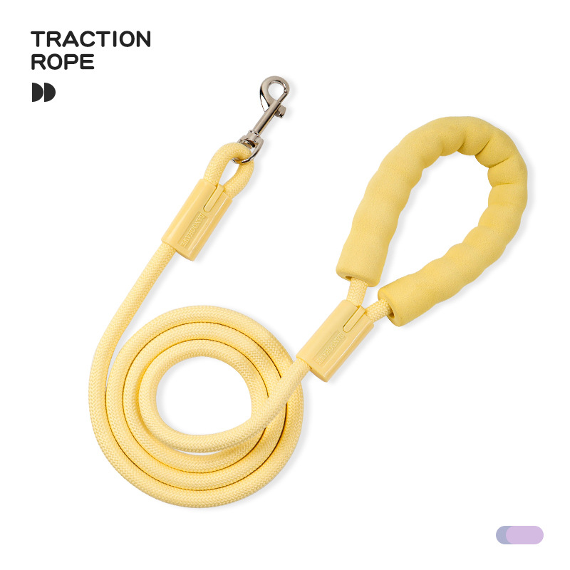 Custom Color Soft Foam Padded Handle Pastel Climbing Rope Dog Leash