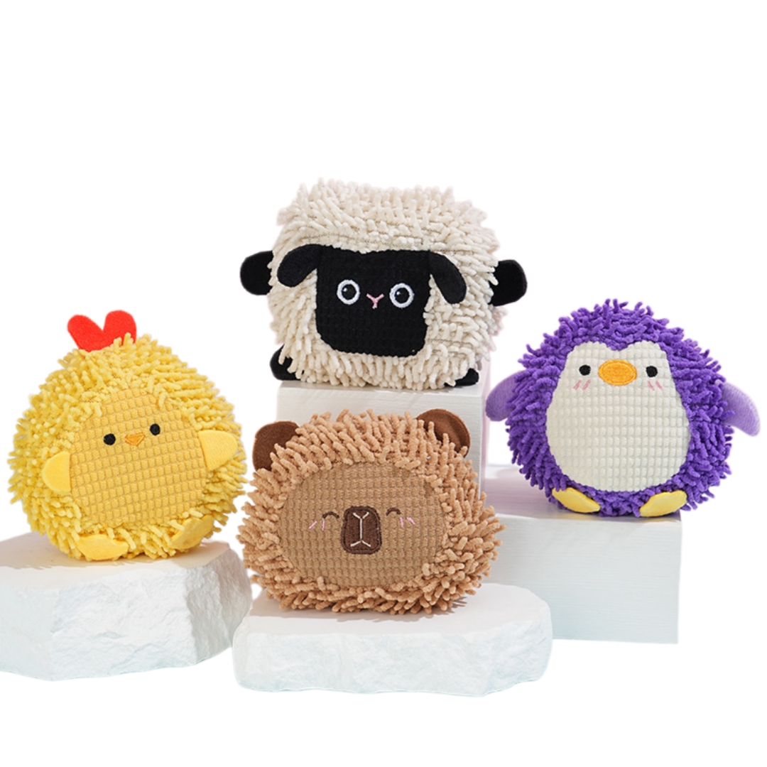 Mop plush custom squeaky dog chewy durable toy wholesale pet toy