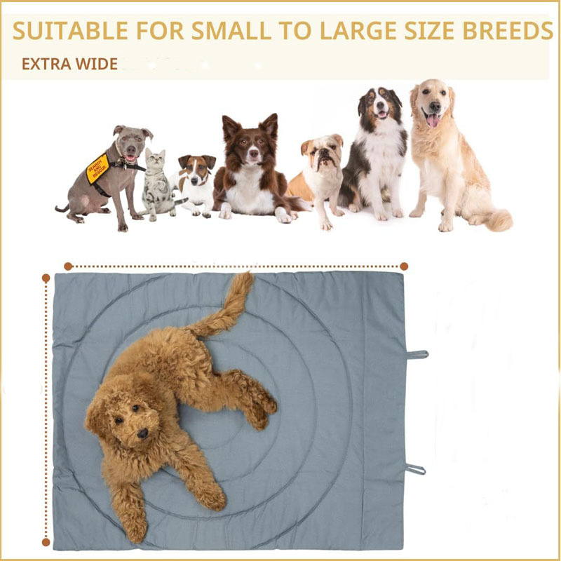 Custom Portable Roll-Up Travel Dog Mat Waterproof Outdoor Bed