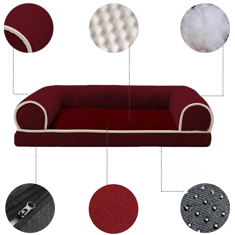 High Quality Pet Sofa Custom Logo Plush Soft Cat Dog Bed