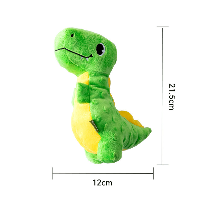 Custom Pet Plush Soft Cute Dinosaur Dog Chew Squeaky Toy Collection
