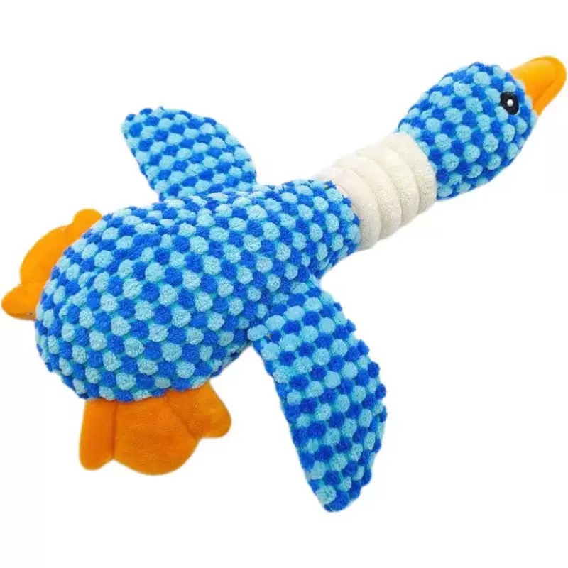 Custom Textured Plush Goose Duck Pet Squeaky Dog Chew Toy