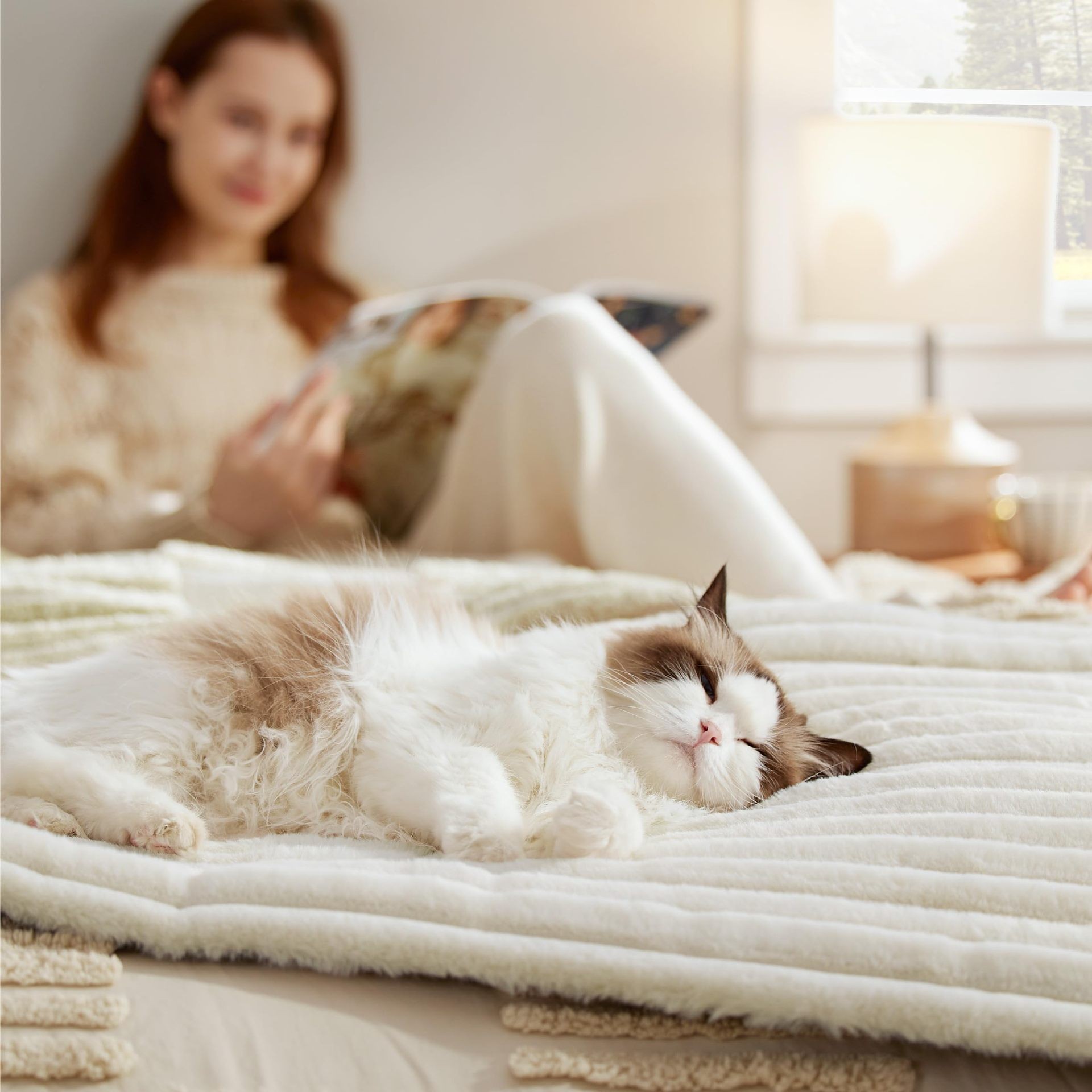 Custom Pet Bed Corduroy Plush Warm Cozy Dog Mat