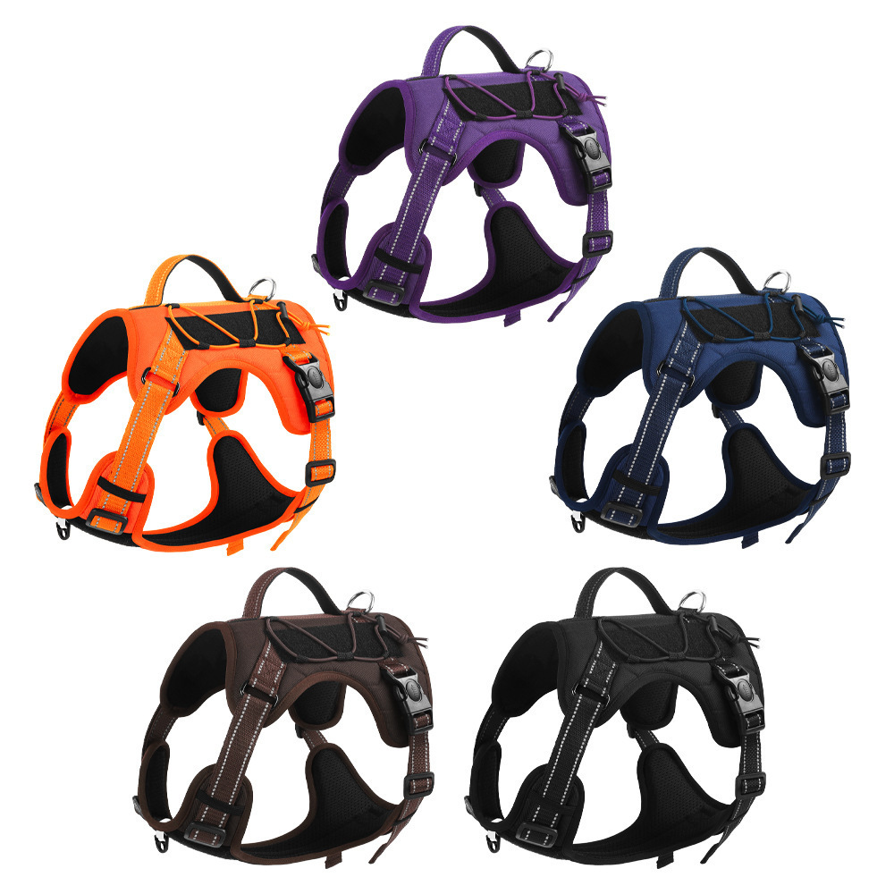 Reflective No Pull Dog Harness With Rope Leash Walking Pet Supplies