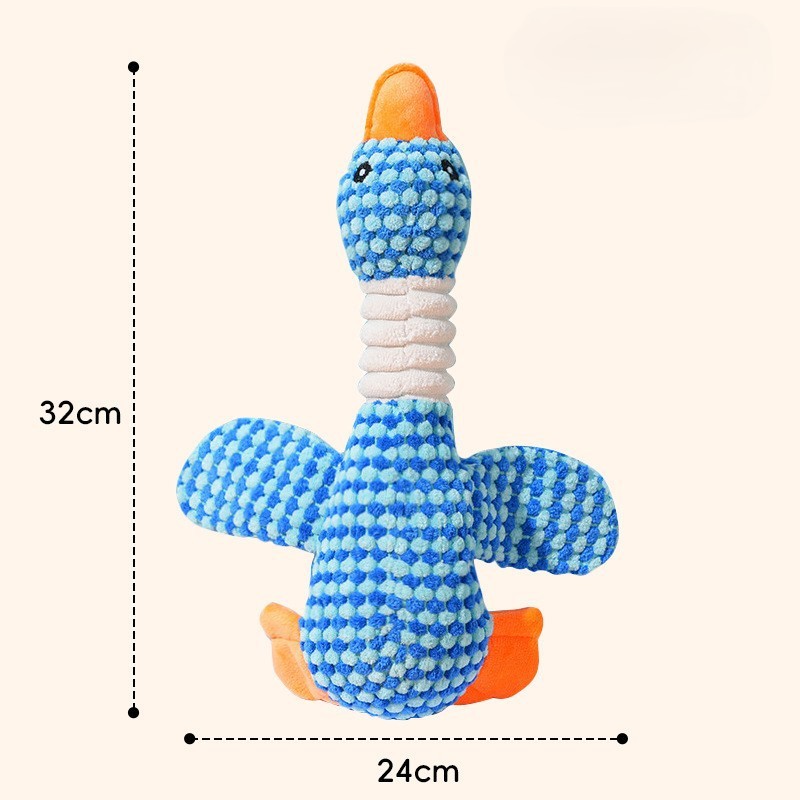 Custom Textured Plush Goose Duck Pet Squeaky Dog Chew Toy