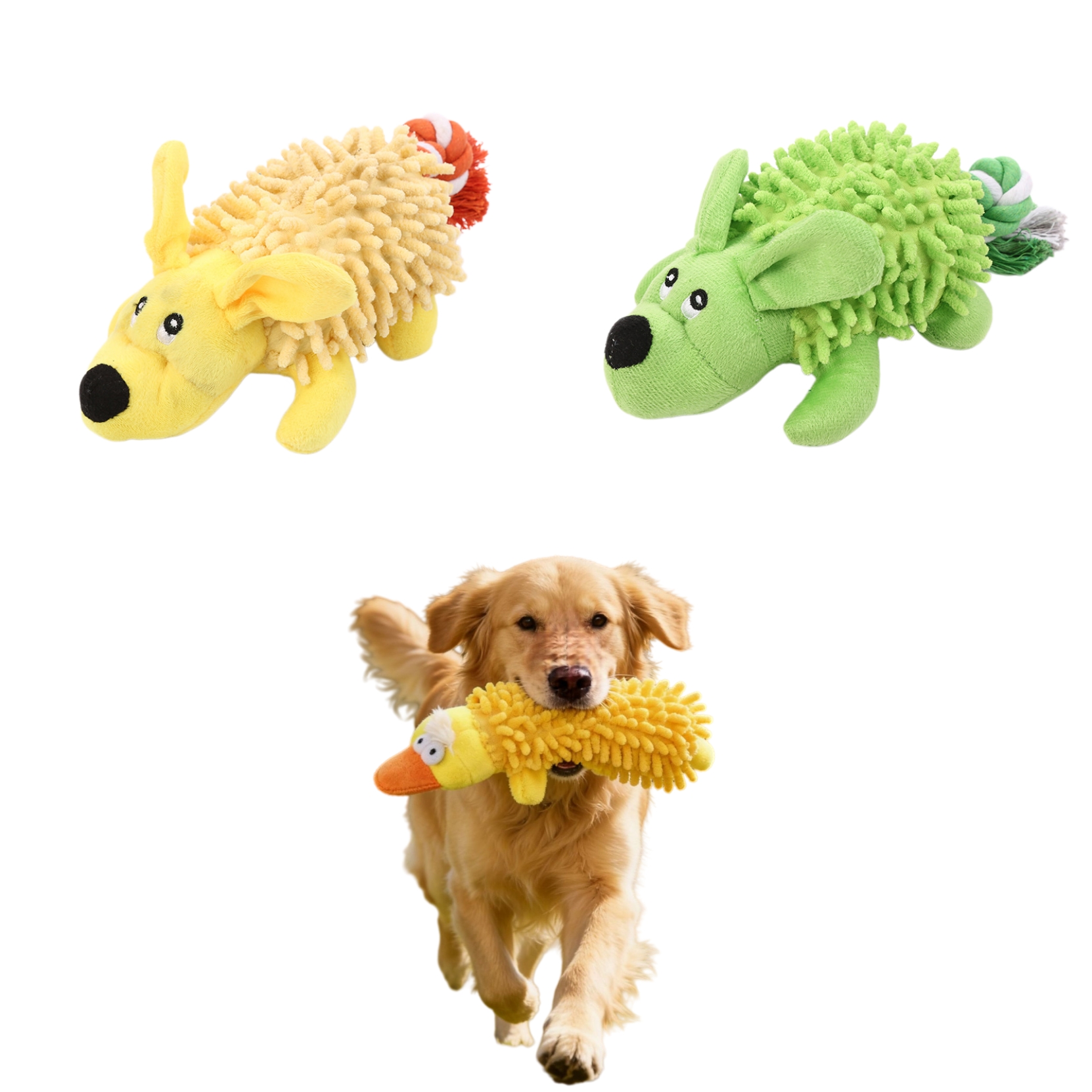 Custom Color Pet Plush Cute Dog Chew Squeaky Interactive Toy