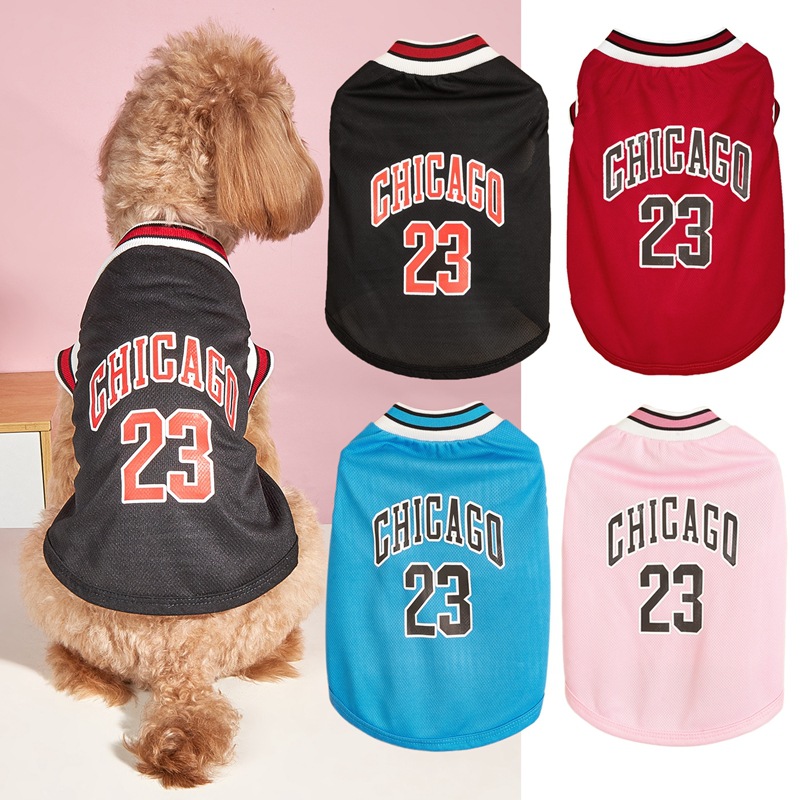 Custom Pet Clothing Sleeveless Breathable Mesh Basketball Dog Jersey Tank Top