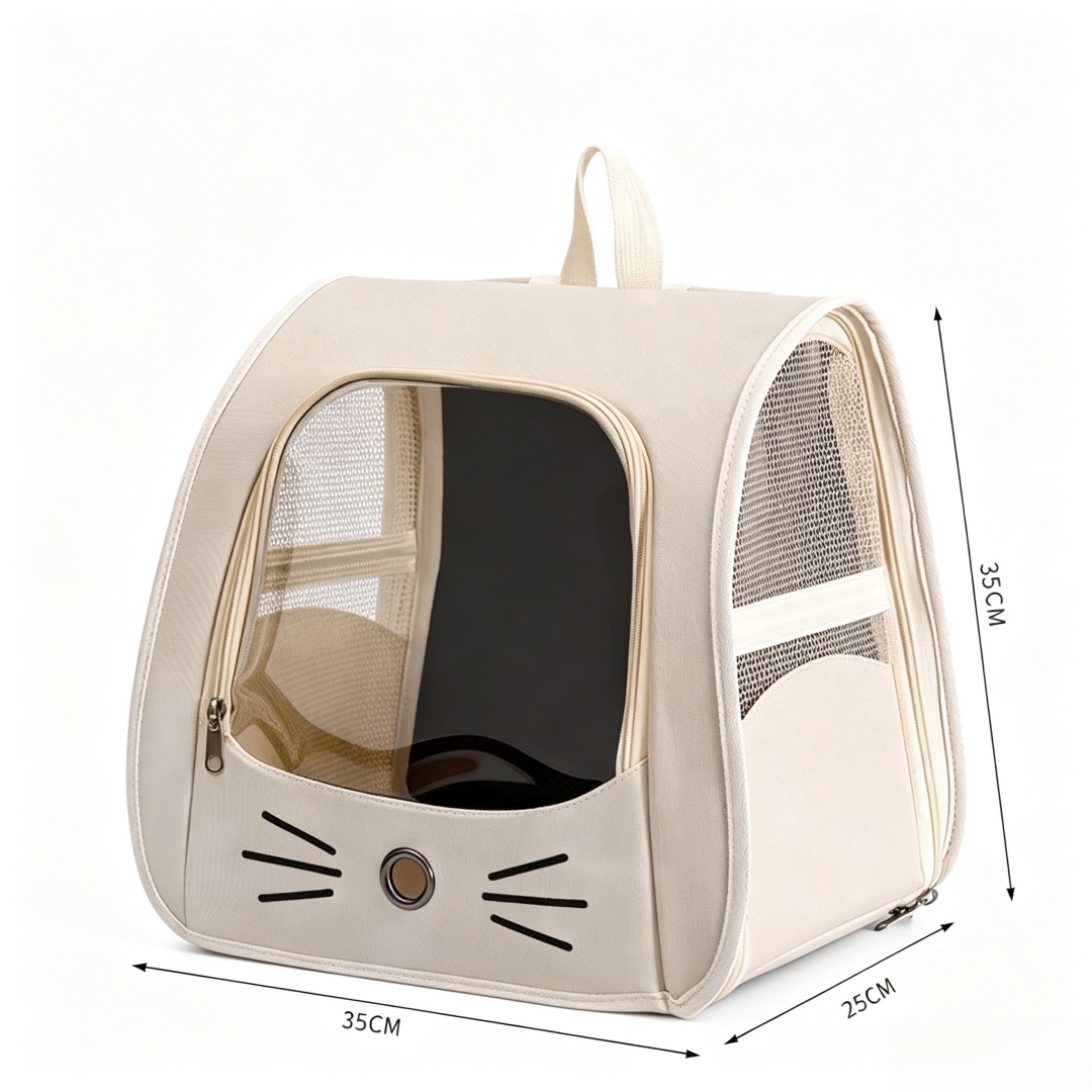 Cat Backpack Carrier, Breathable Mesh Transparent Window Pet Travel Backpack for Cats & Small Dogs, Outdoor Walking Hiking Pet Carrier Backpack