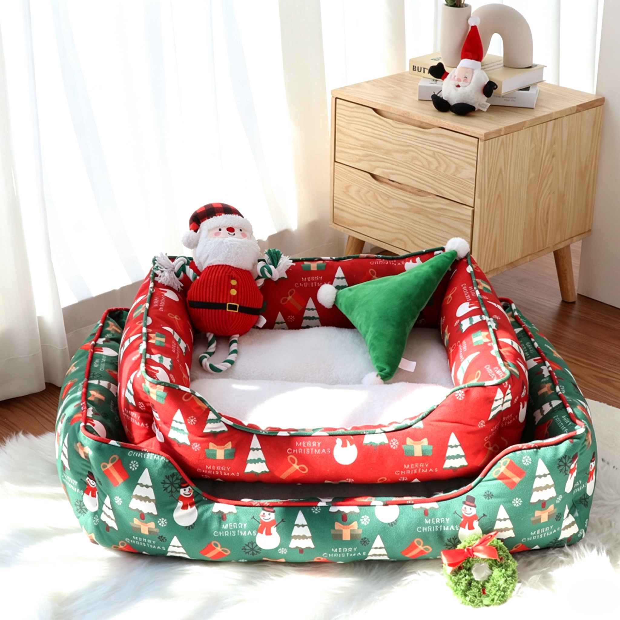 Custom Pet Sofa Plush Windproof Warm Winter Dog Bed