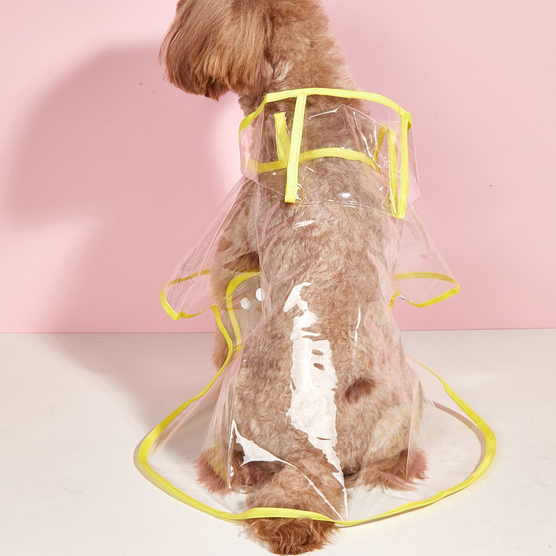 Transparent Waterproof Pet Raincoat Dog Poncho with Custom Logo