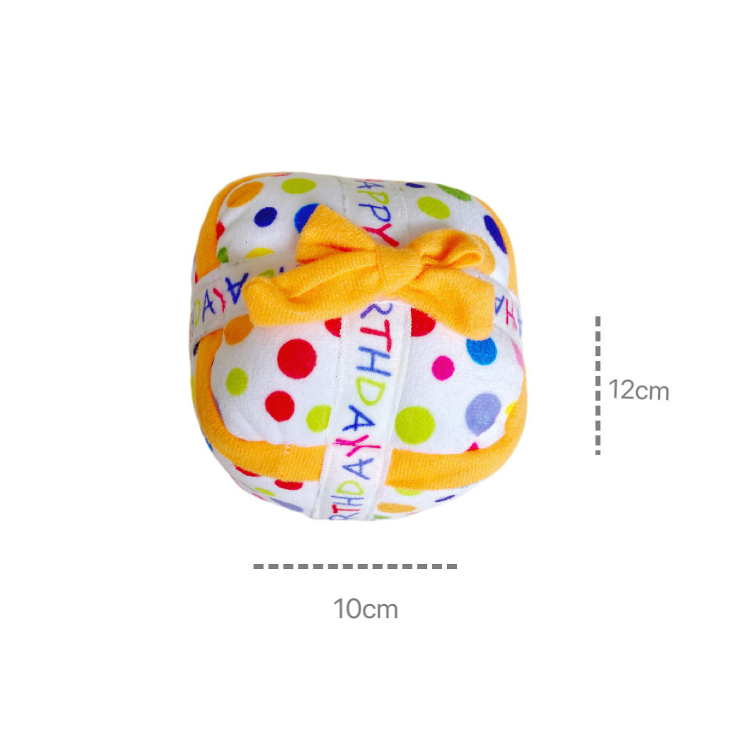 Pet Birthday Gift Custom Logo Plush Soft Dog Chew Squeaky Toy