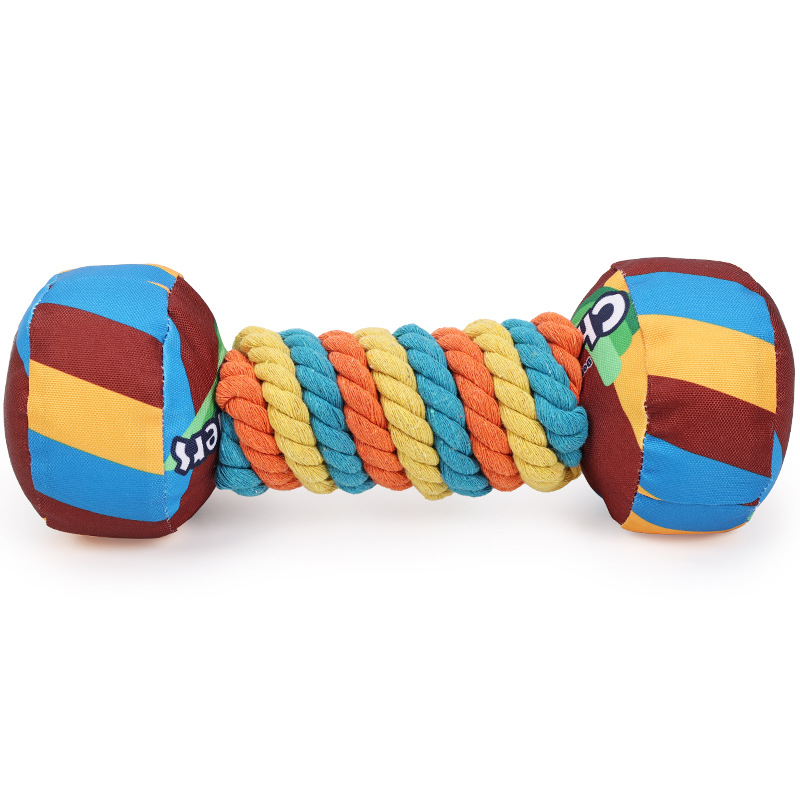 High Quality Pet Braided Rope Colorful Dog Chew Interactive Toy