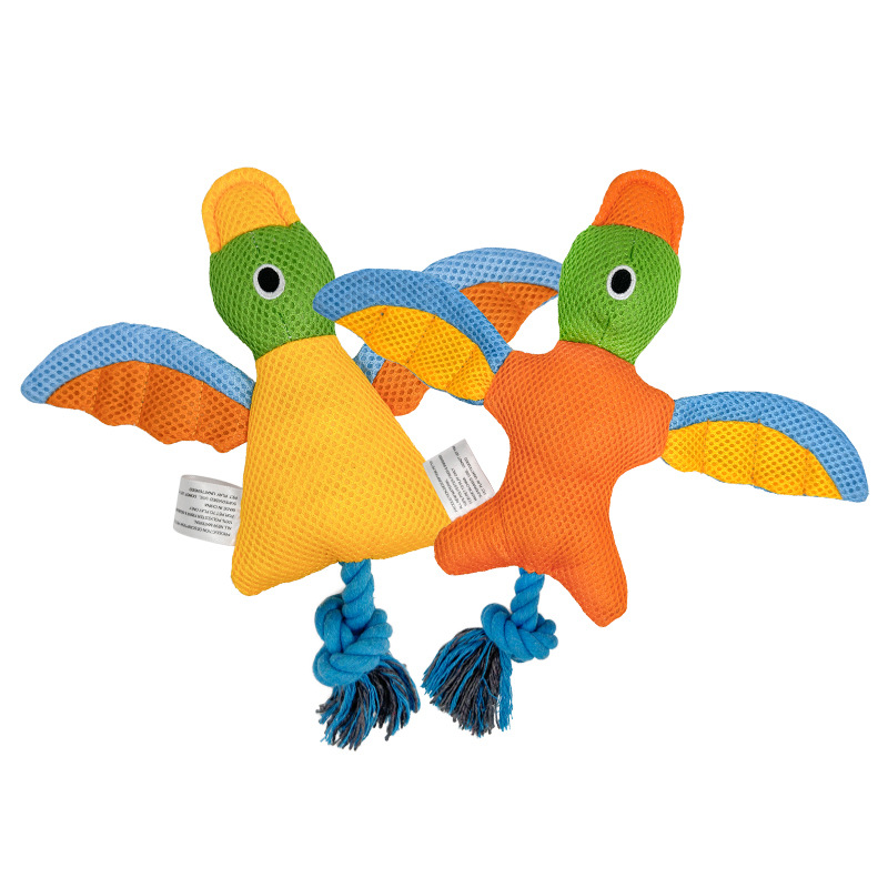 Pet Rope Toy Custom Plush Mallard Duck Breathable Mesh Dog Toy