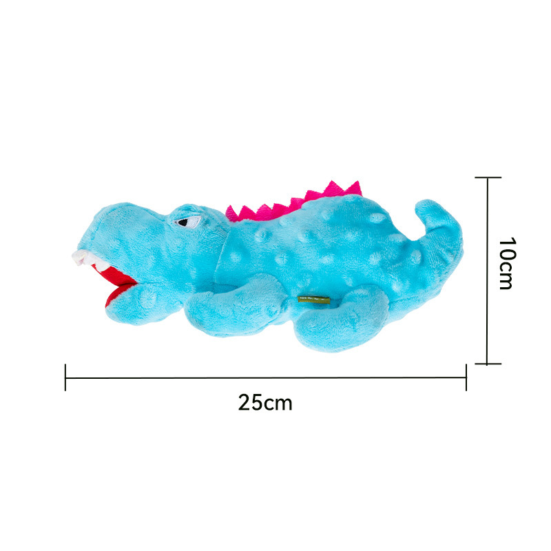 Custom Pet Plush Soft Cute Dinosaur Dog Chew Squeaky Toy Collection